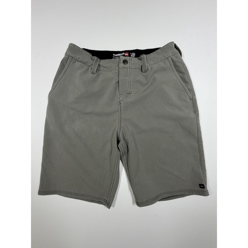 Quiksilver Amphibian Shorts Mens 30 Gray 4-Way Stretch Hybrid Boardshorts